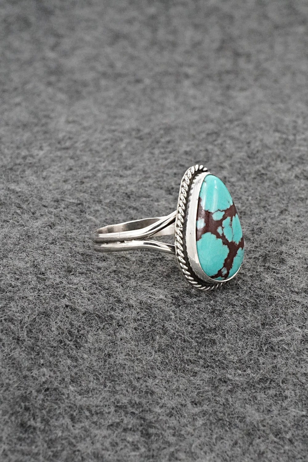 Turquoise & Sterling Silver Ring - Eugene Gruber - Size 9