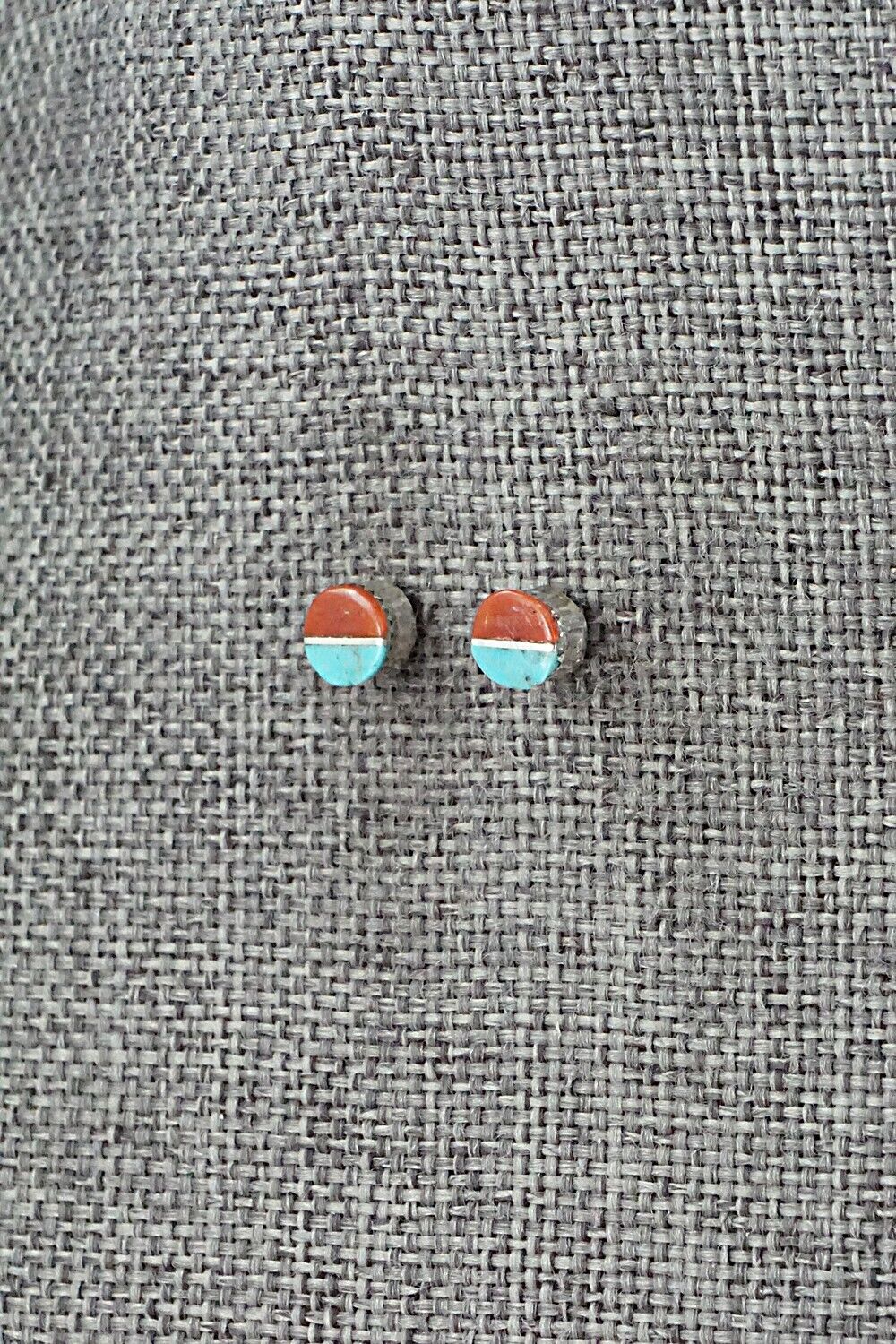 Turquoise, Coral & Sterling Silver Earrings - Rowena Laweka