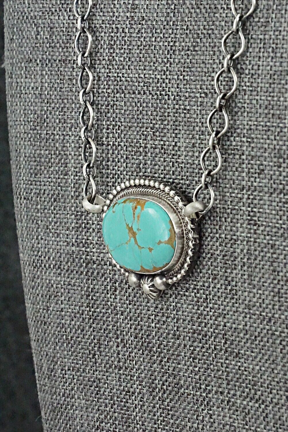 Turquoise & Sterling Silver Necklace - Kathleen Livingston