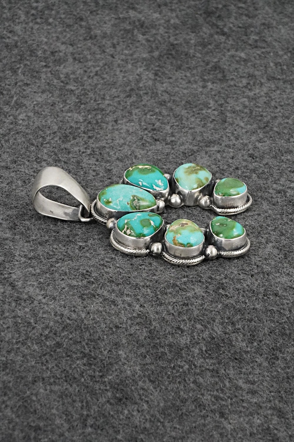 Turquoise & Sterling Silver Pendant - Paul Livingston