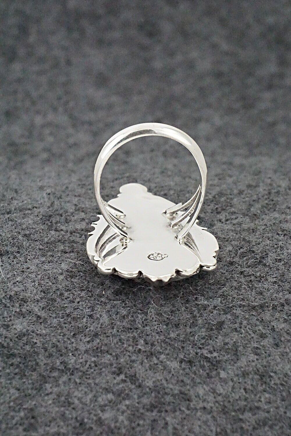 White Buffalo & Sterling Silver Ring - Daniel Benally - Size 6.5