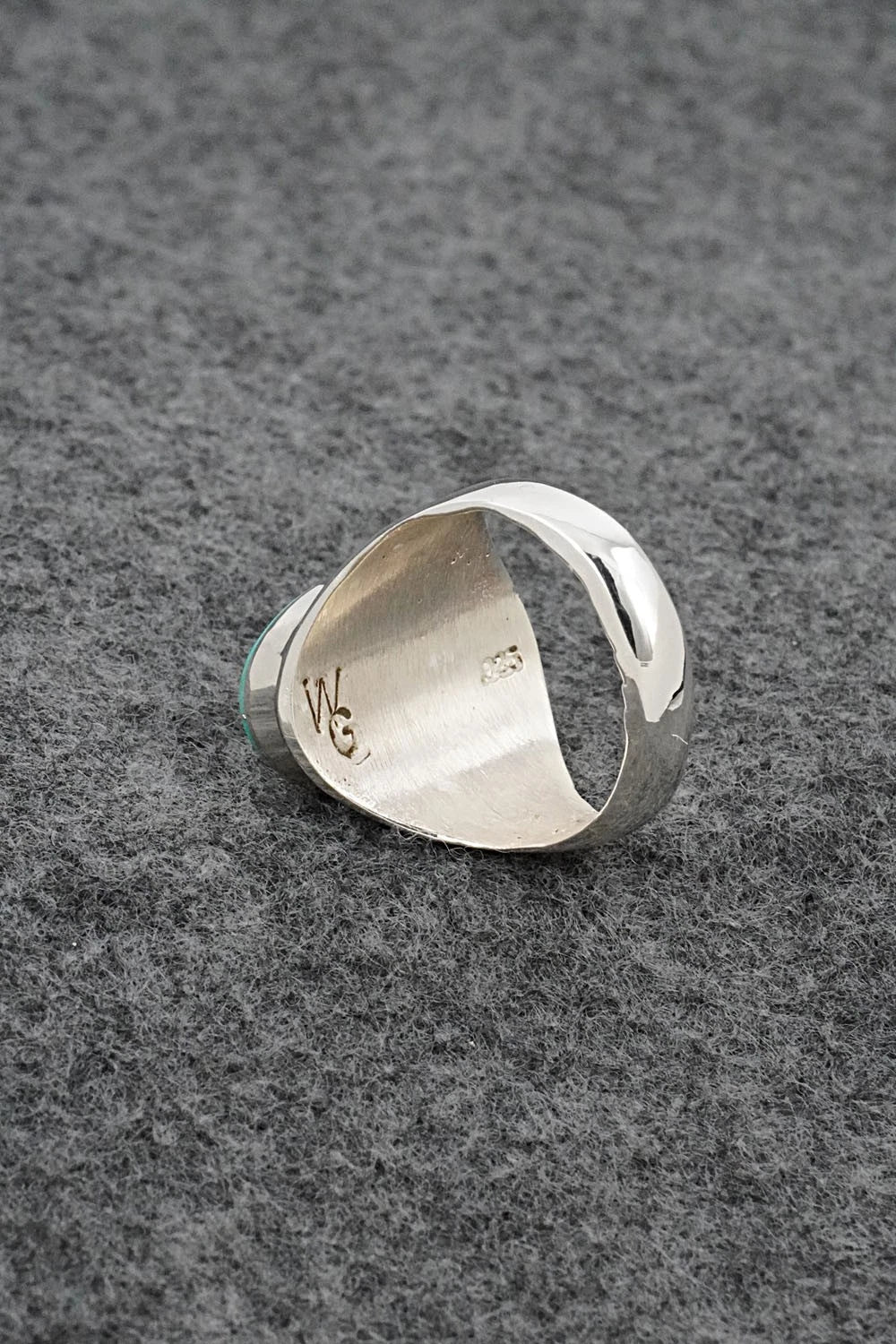 Turquoise & Sterling Silver Ring - Wilbert Gray - Size 9.5