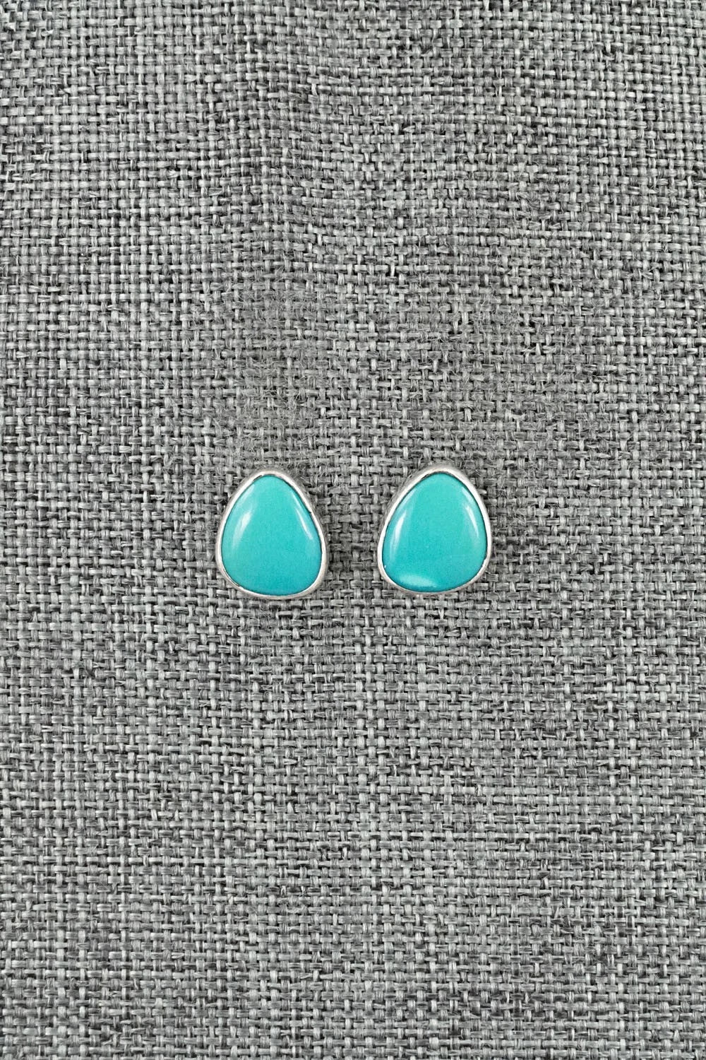 Turquoise & Sterling Silver Earrings - Eugene Gruber