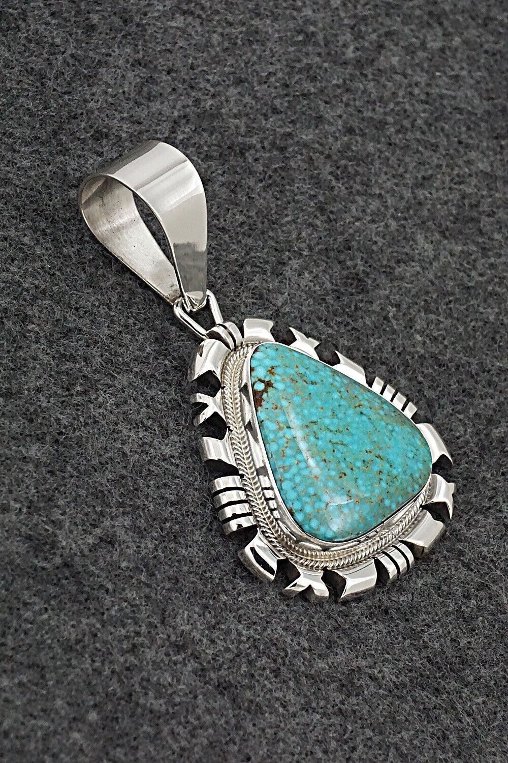 Turquoise & Sterling Silver Pendant - Daniel Benally