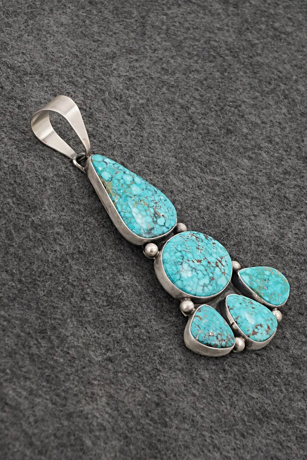 Turquoise & Sterling Silver Pendant - Darrin Livingston