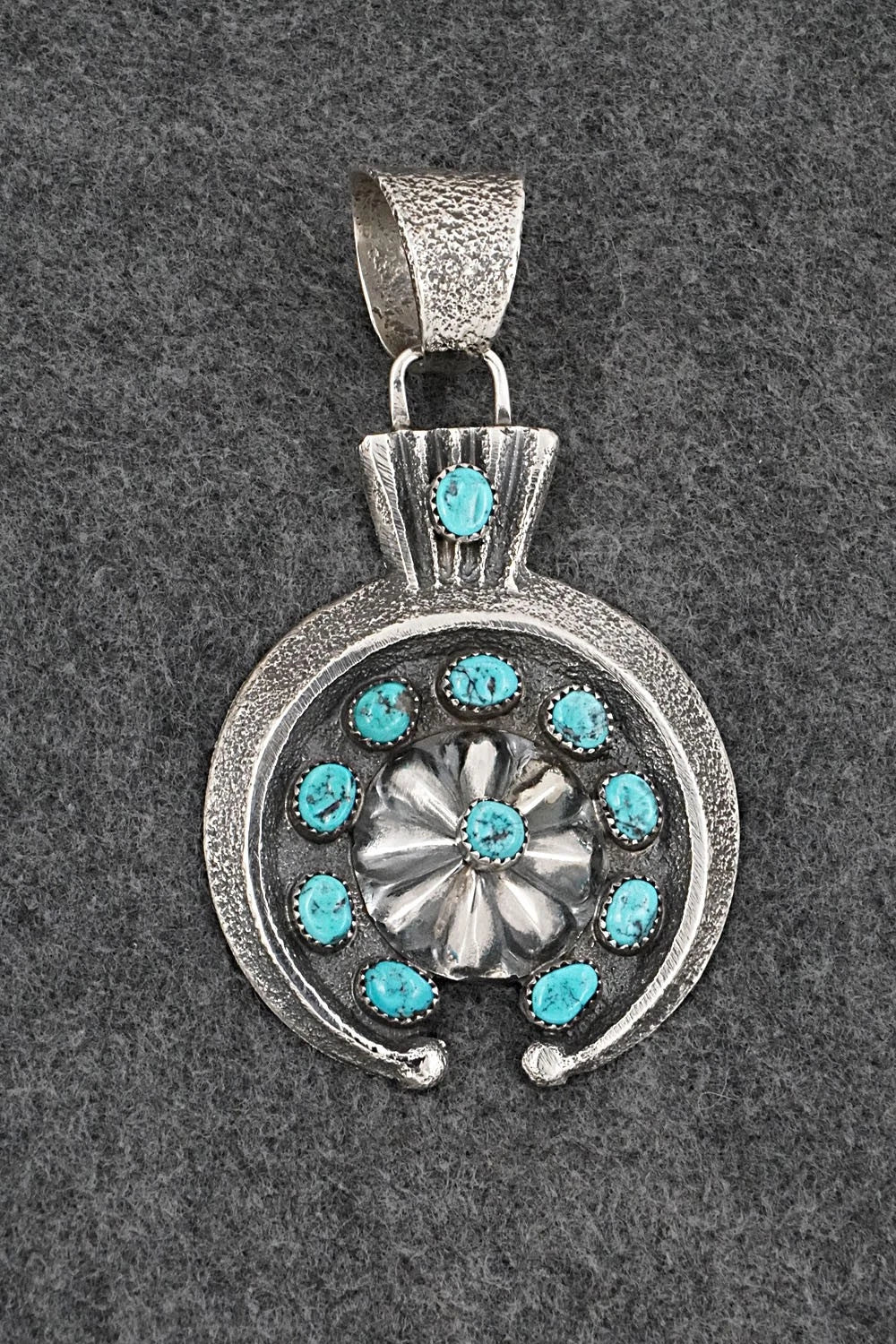 Turquoise & Sterling Silver Pendant - Delbert Arviso