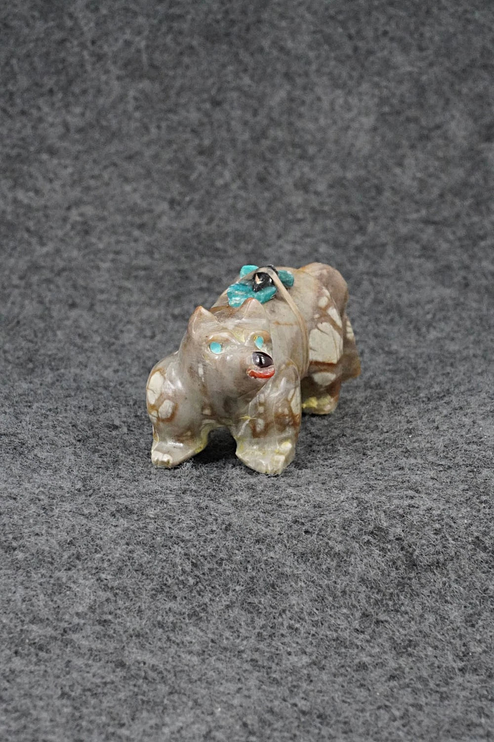 Wolf Zuni Fetish Carving - Freddie Leekya