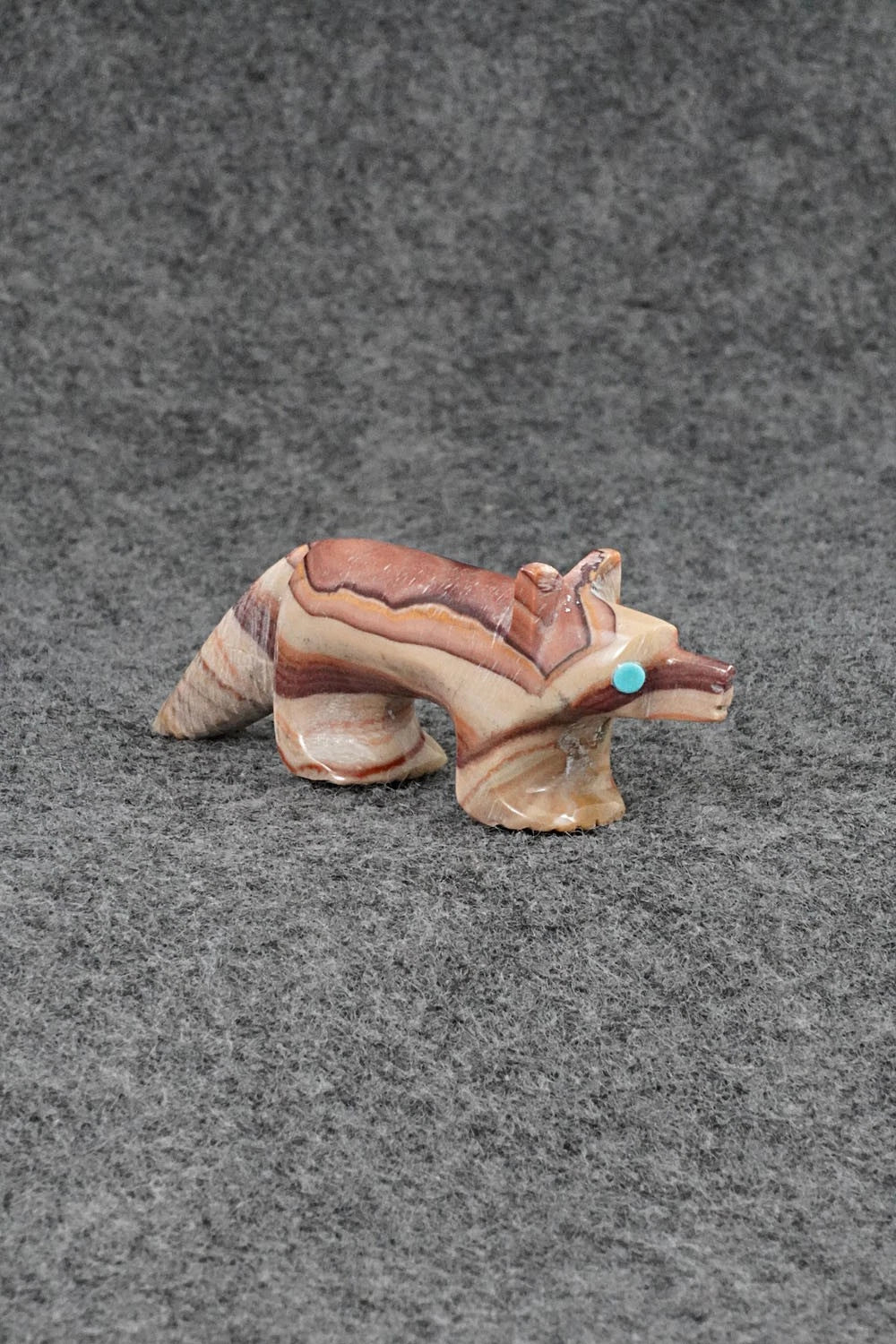 Wolf Zuni Fetish Carving - Ronnie Lunasee