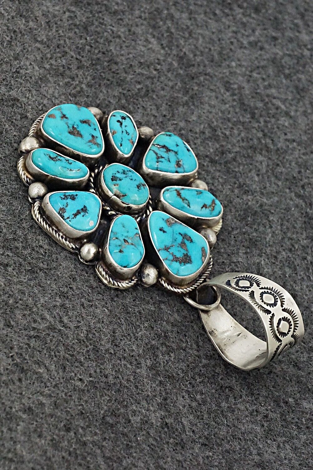 Turquoise & Sterling Silver Pendant - Bob Becenti