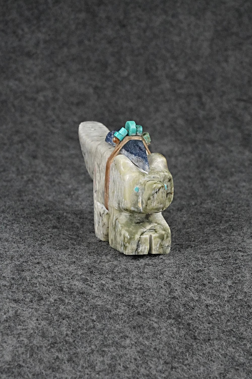 Wolf Zuni Fetish Carving - Danny Lonjose
