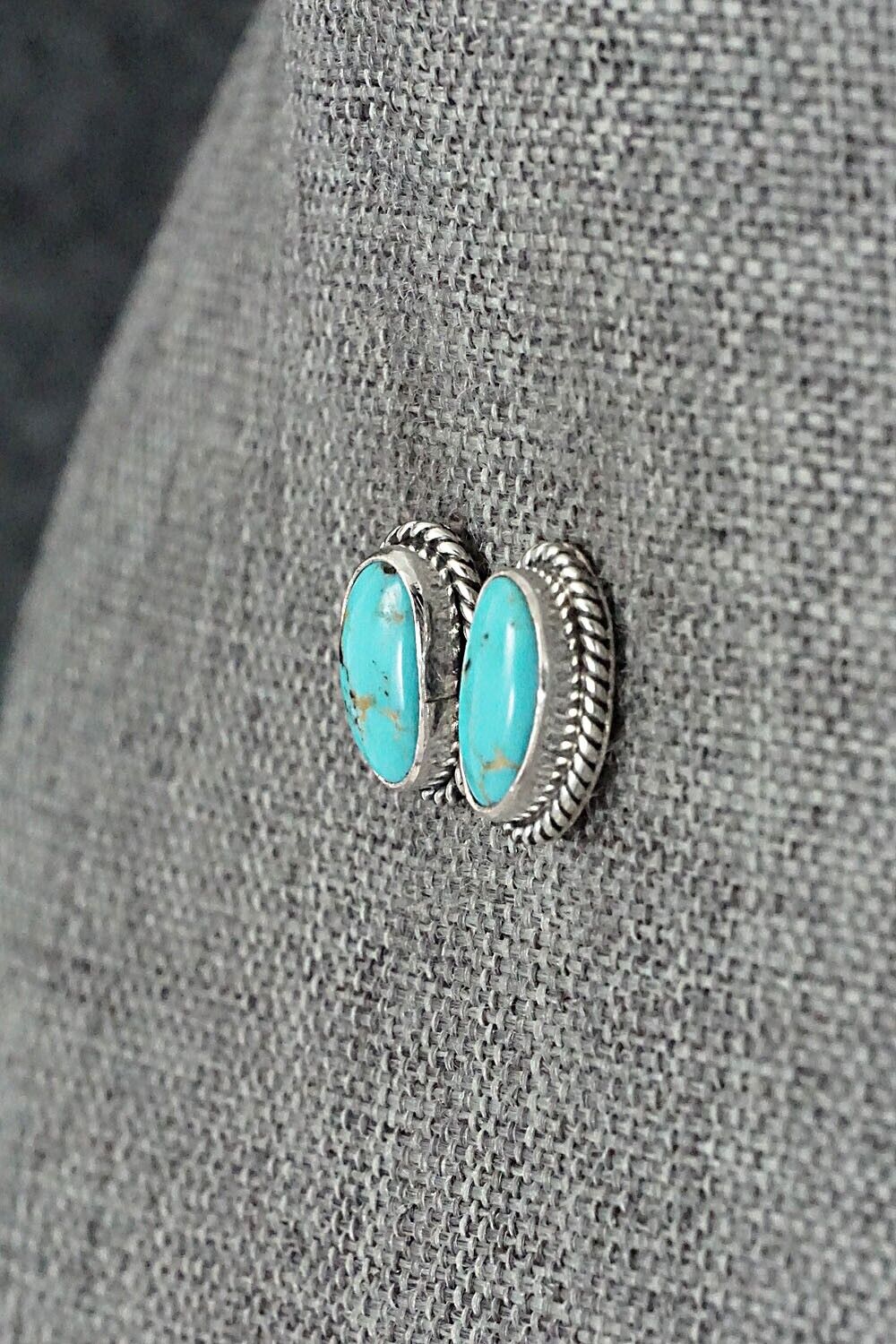 Turquoise & Sterling Silver Earrings - Marco Begaye