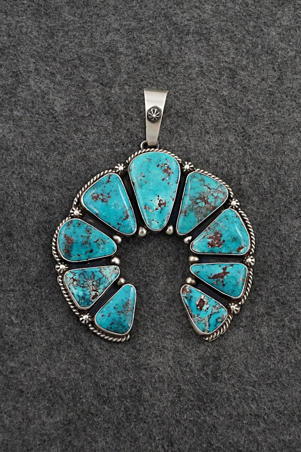 Turquoise & Sterling Silver Naja Pendant - Kathleen Livingston