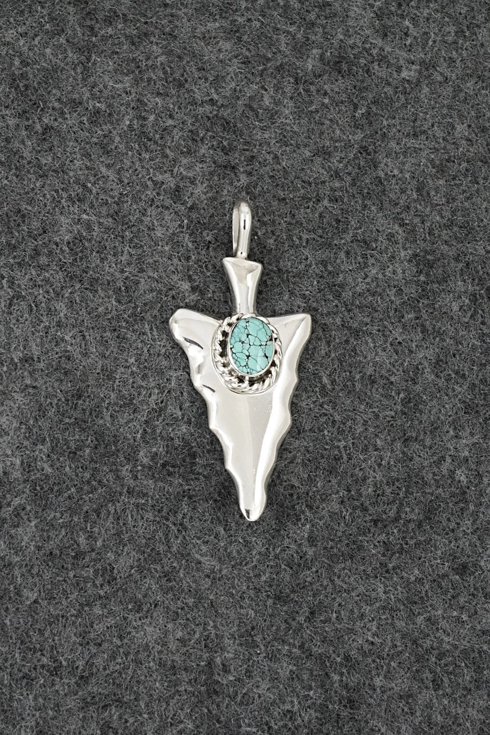 Turquoise & Sterling Silver Pendant - Joseph Martinez