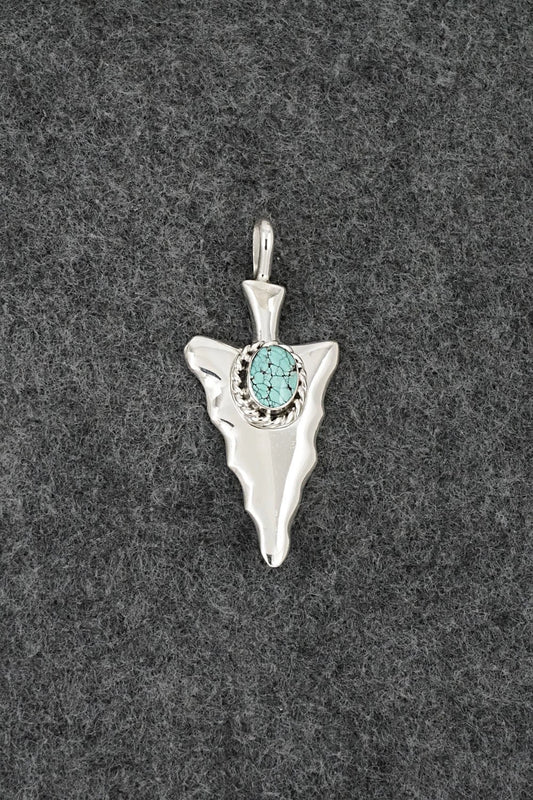 Turquoise & Sterling Silver Pendant - Joseph Martinez