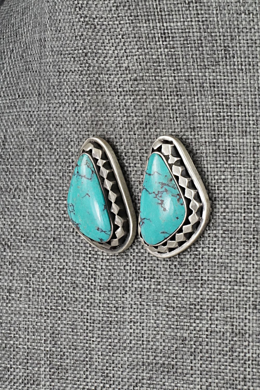 Turquoise & Sterling Silver Earrings - Sharon McCarthy