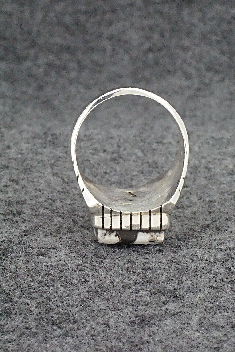 White Buffalo & Sterling Silver Ring - Trevor Jack - Size 13