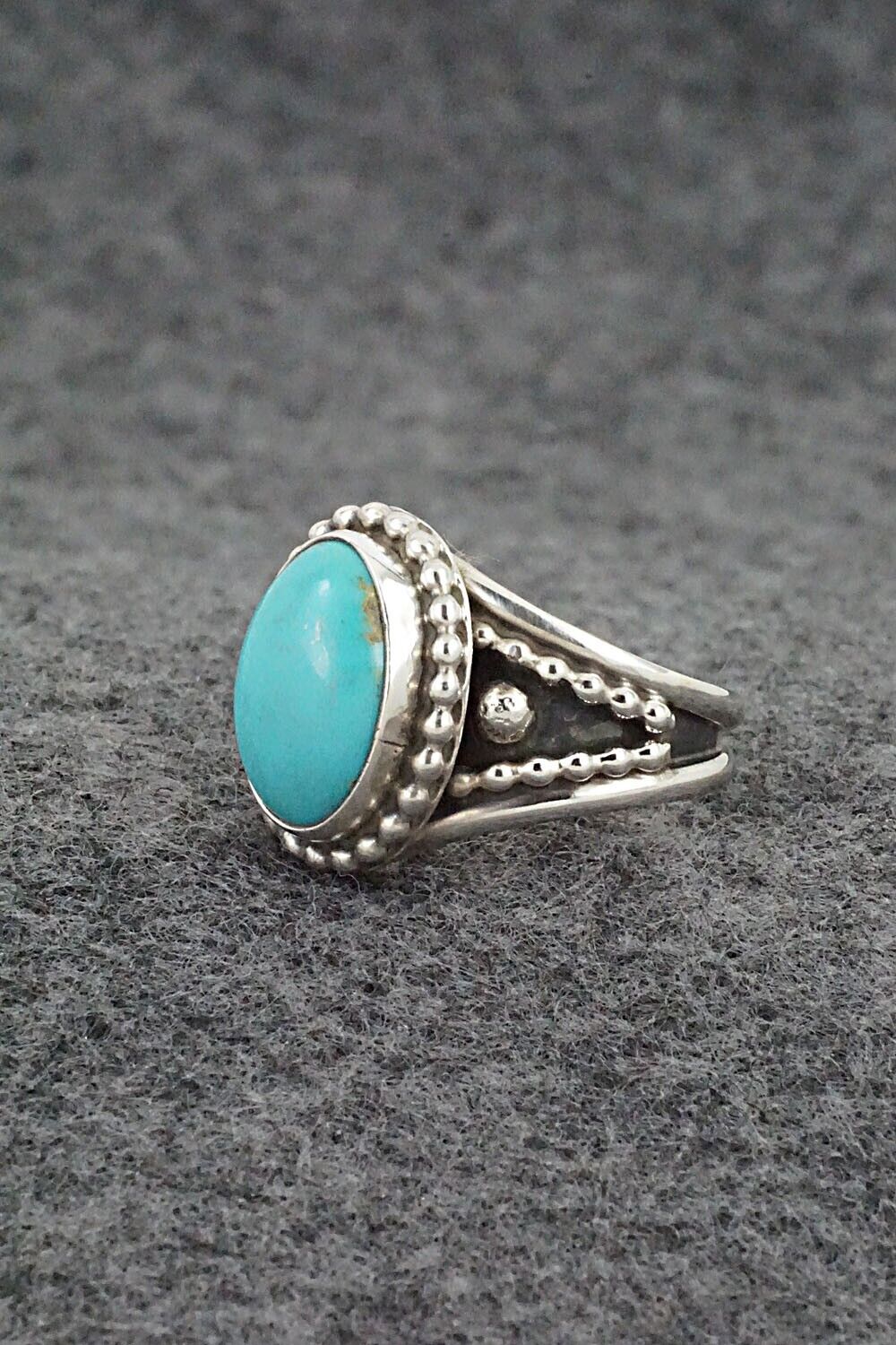 Turquoise & Sterling Silver Ring - Thomas Yazzie - Size 8