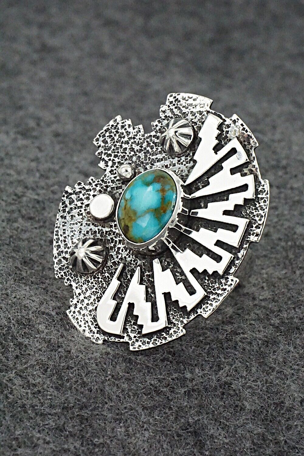 Turquoise & Sterling Silver Ring - Marita Benally - Size 10.5