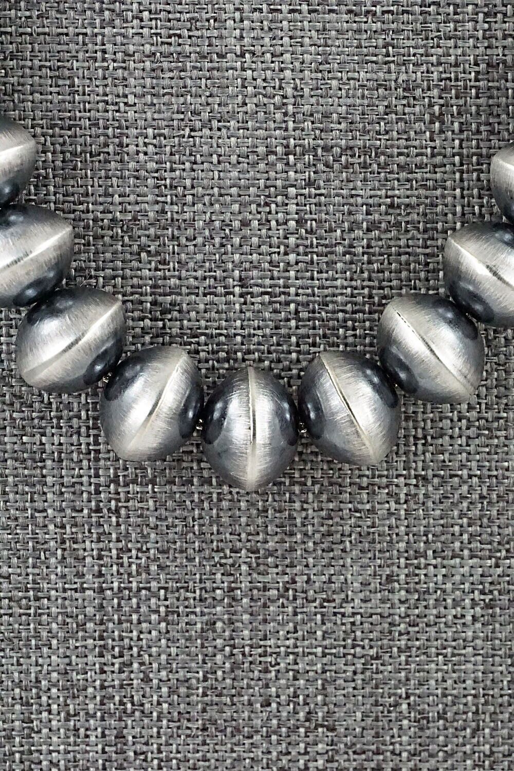 Sterling Silver Navajo Pearl Necklace 20" - Tonisha Haley