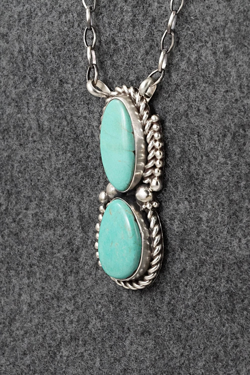 Turquoise & Sterling Silver Necklace - Antwone Brown