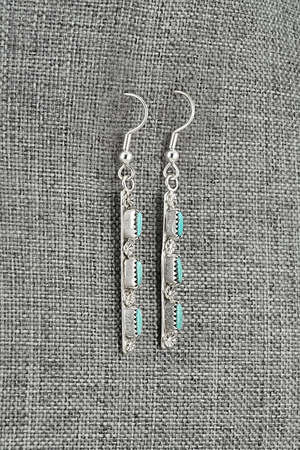 Turquoise & Sterling Silver Earrings - Murray Hannaweeka