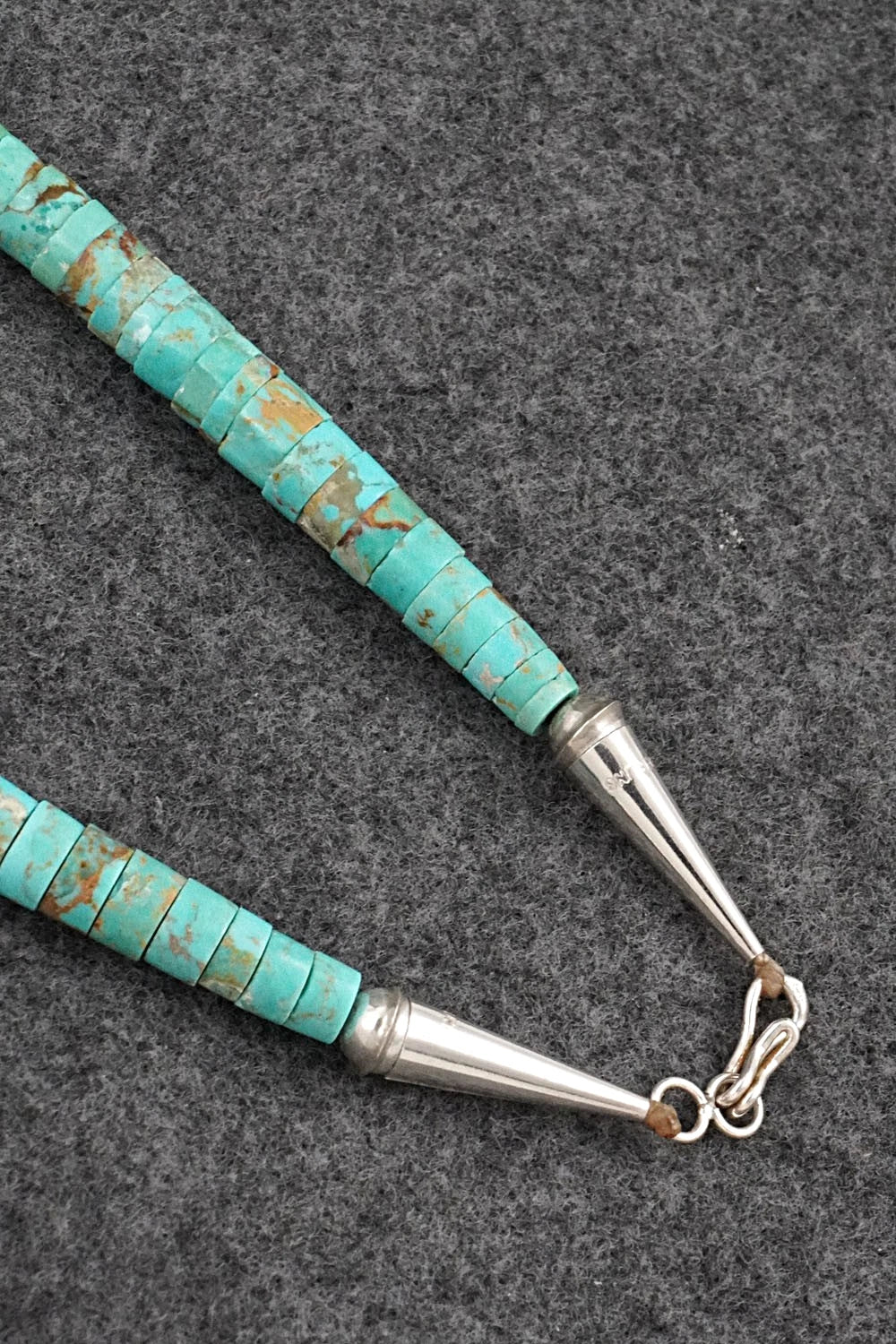 Turquoise & Sterling Silver Necklace 19"- Joe Garcia