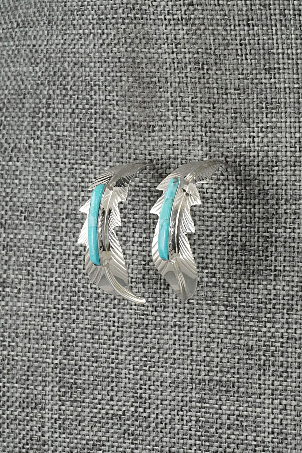 Turquoise & Sterling Silver Earrings - Alan Barney