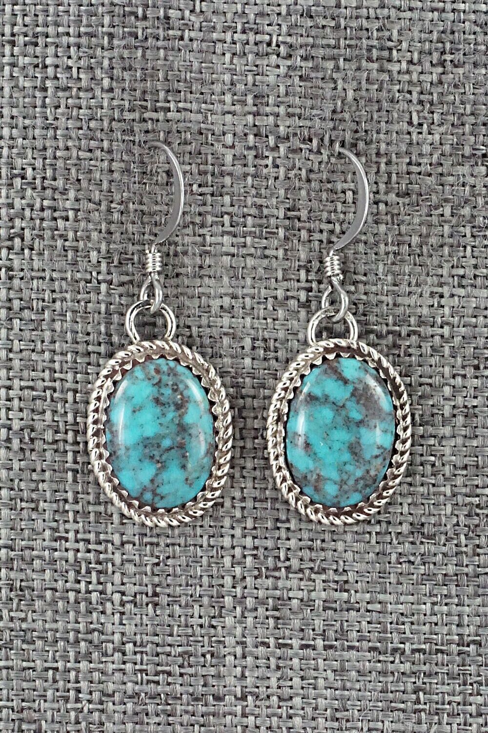 Turquoise & Sterling Silver Earrings - Ernest Hawthorne