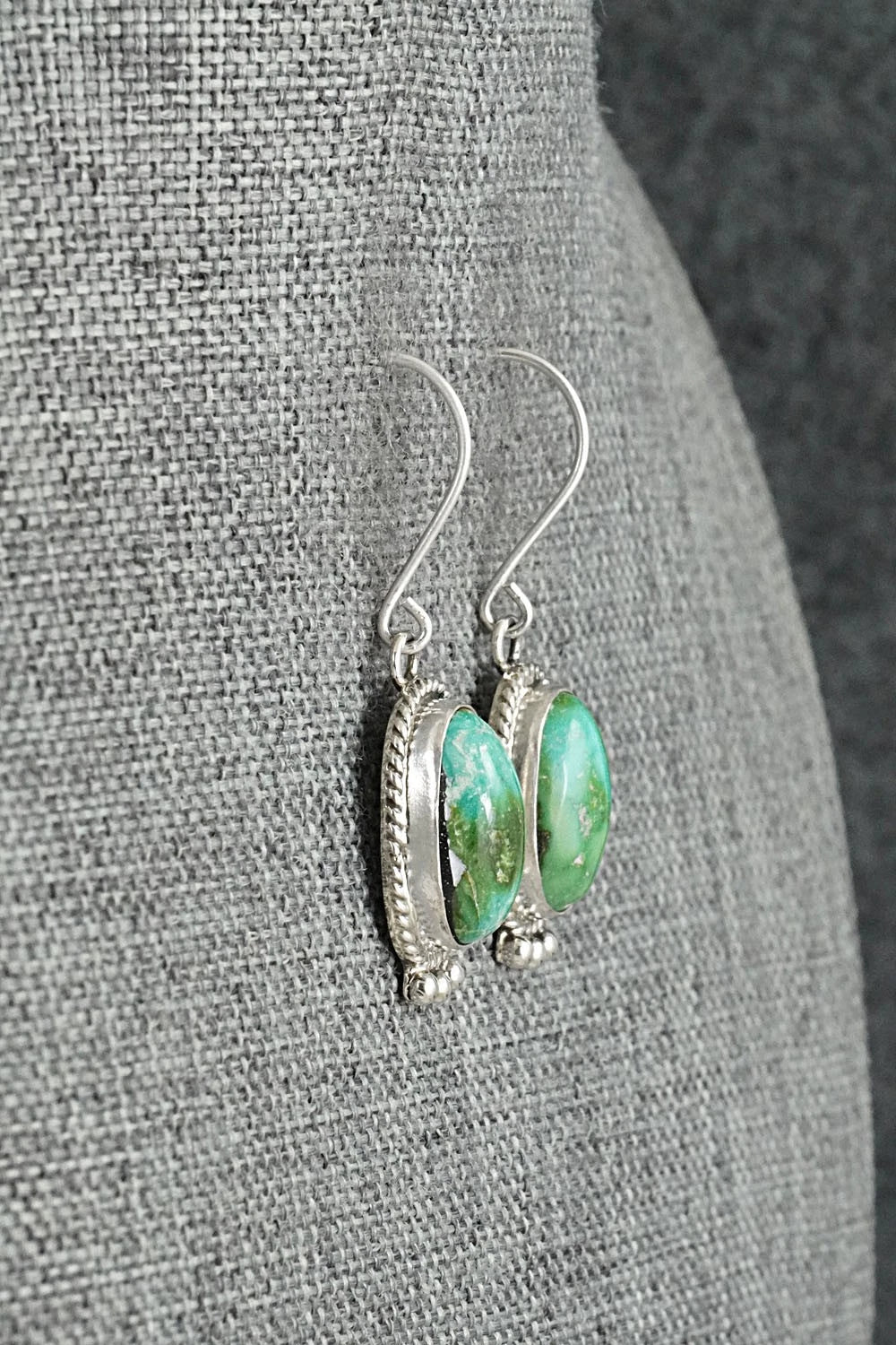 Turquoise & Sterling Silver Earrings - Eugene Gruber