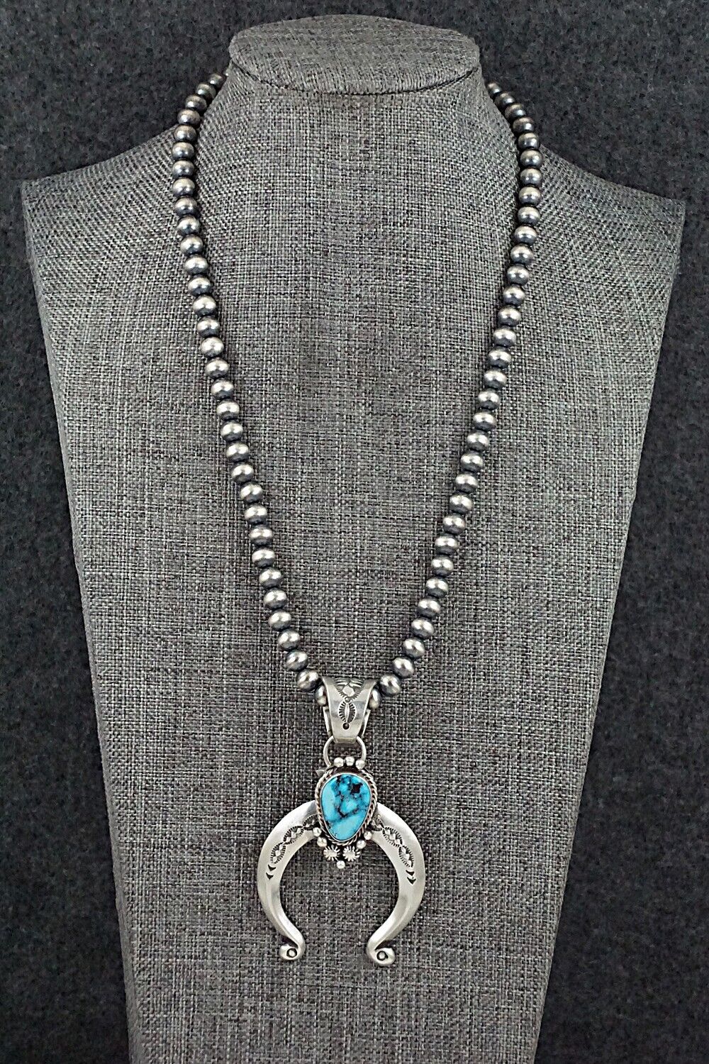 Turquoise & Sterling Silver Necklace - Samuel Yellowhair