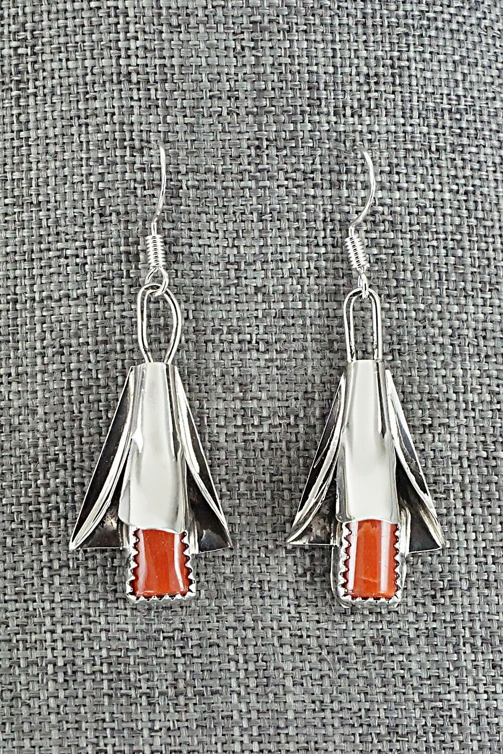 Turquoise, Coral & Sterling Silver Squash Blossom Set - Louise Yazzie