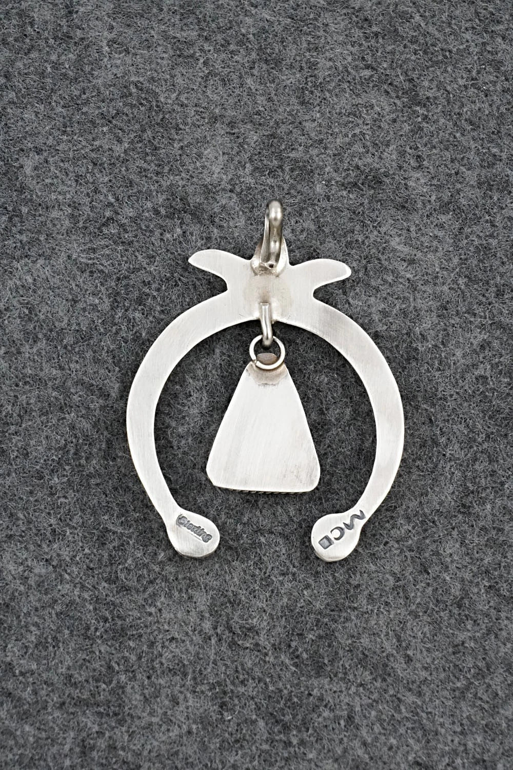 Turquoise & Sterling Silver Naja Pendant - Martha Cayatineto