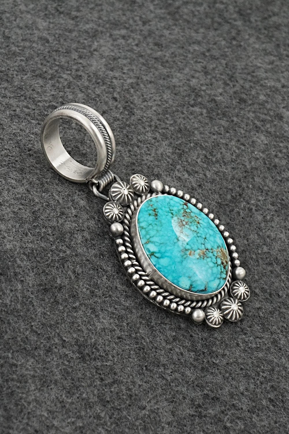 Turquoise & Sterling Silver Pendant - Michael Calladitto