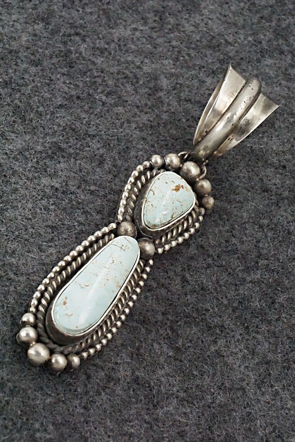 Turquoise & Sterling Silver Pendant - Rosita Calladitto