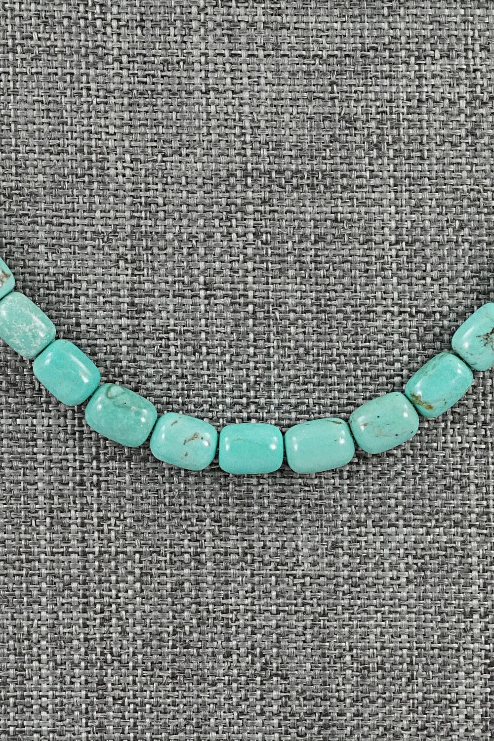 Turquoise & Sterling Silver Necklace 18" - Doreen Jake