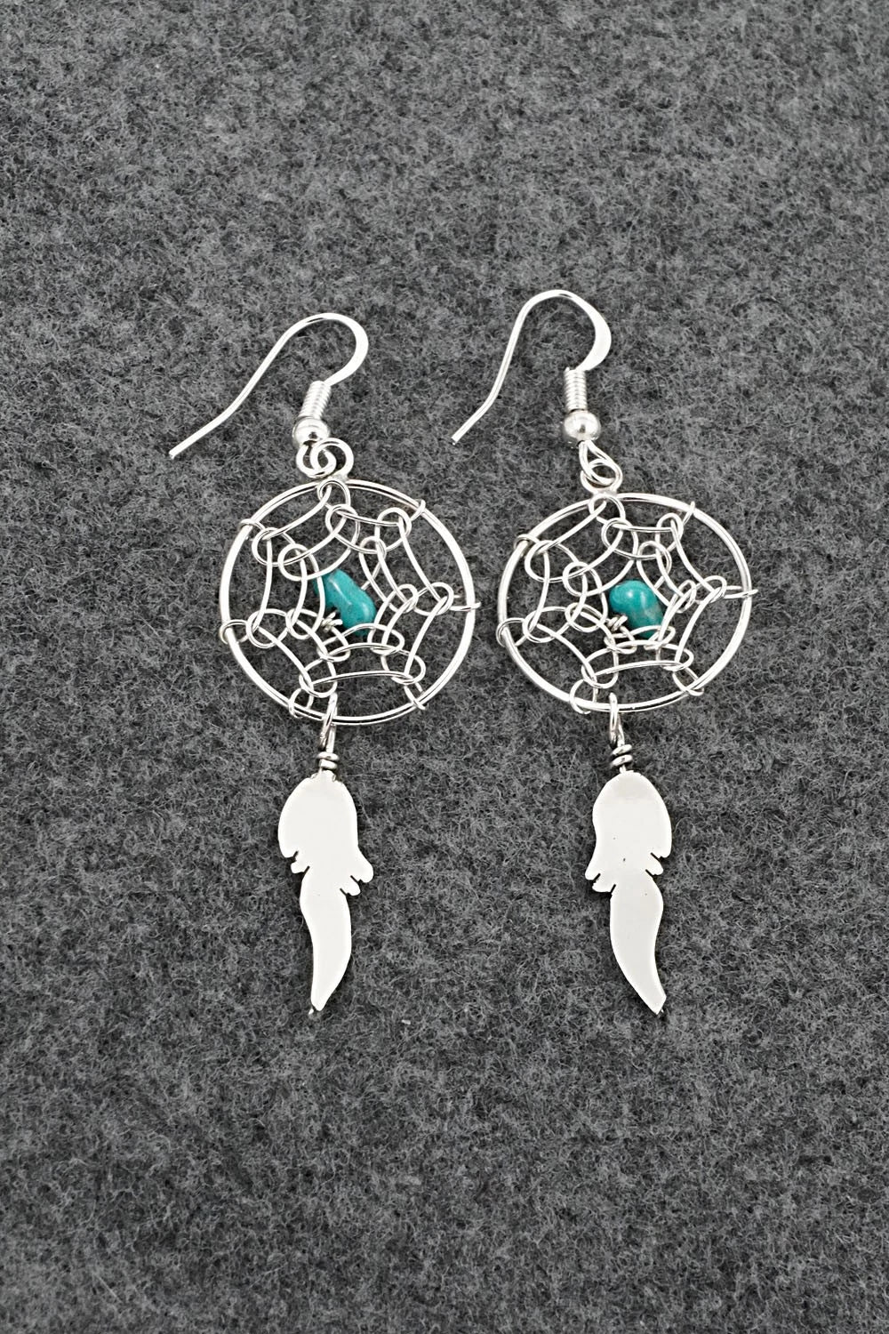 Turquoise & Sterling Silver Earrings - Lorenzo Arviso