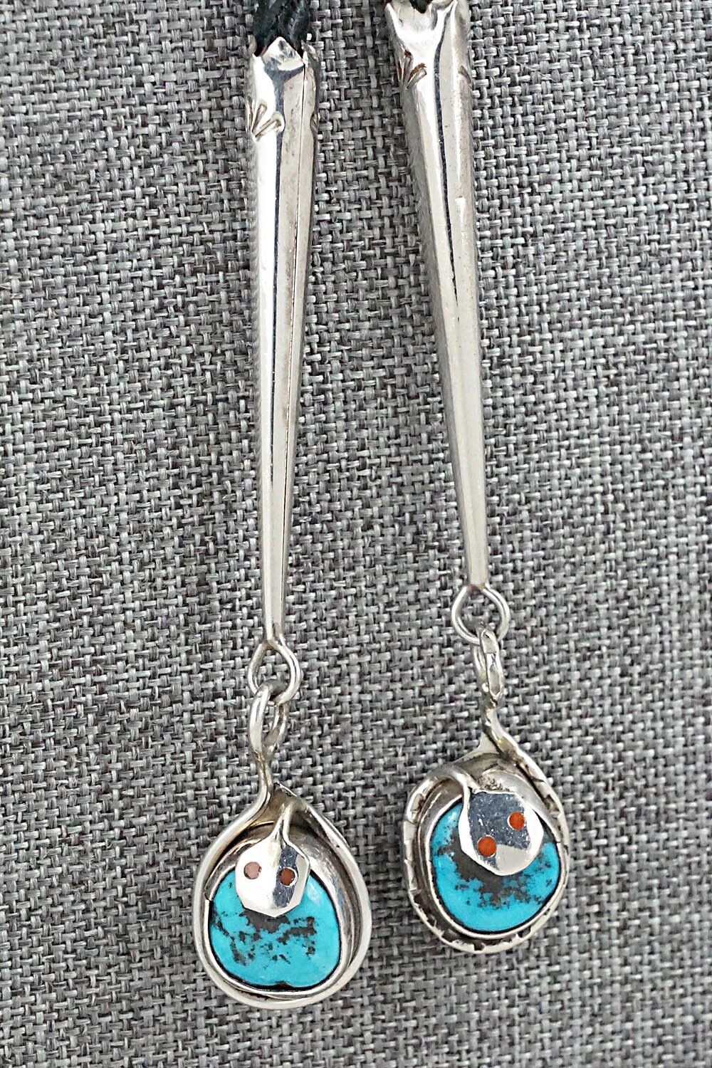 Turquoise & Sterling Silver Bolo Tie & Belt Buckle Set - Jude Candelaria