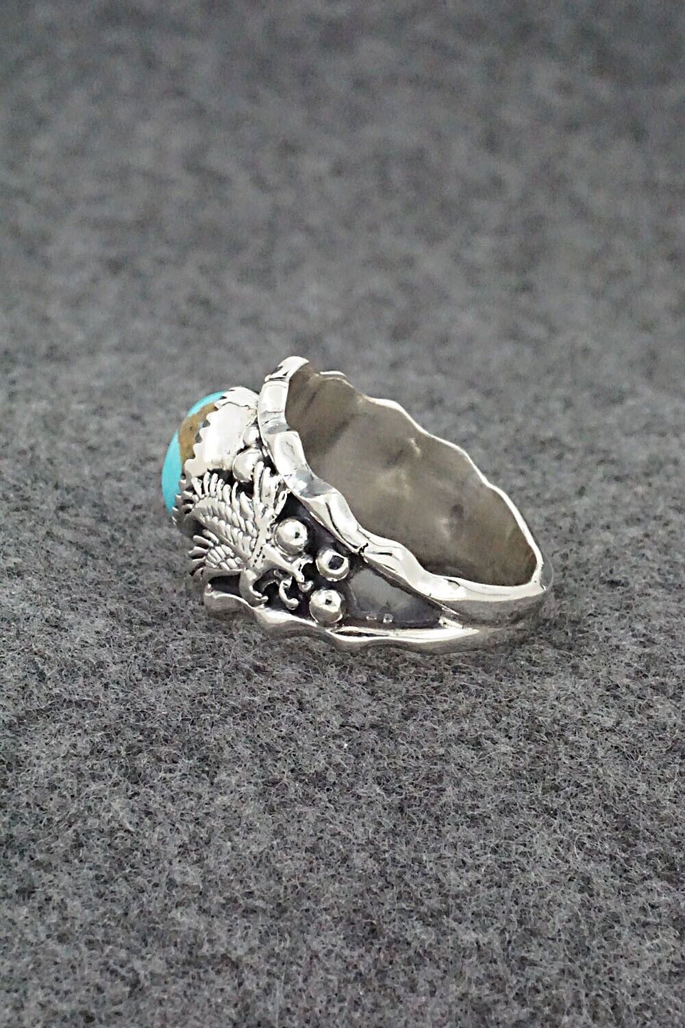 Turquoise & Sterling Silver Ring - Genevieve Francisco - Size 11