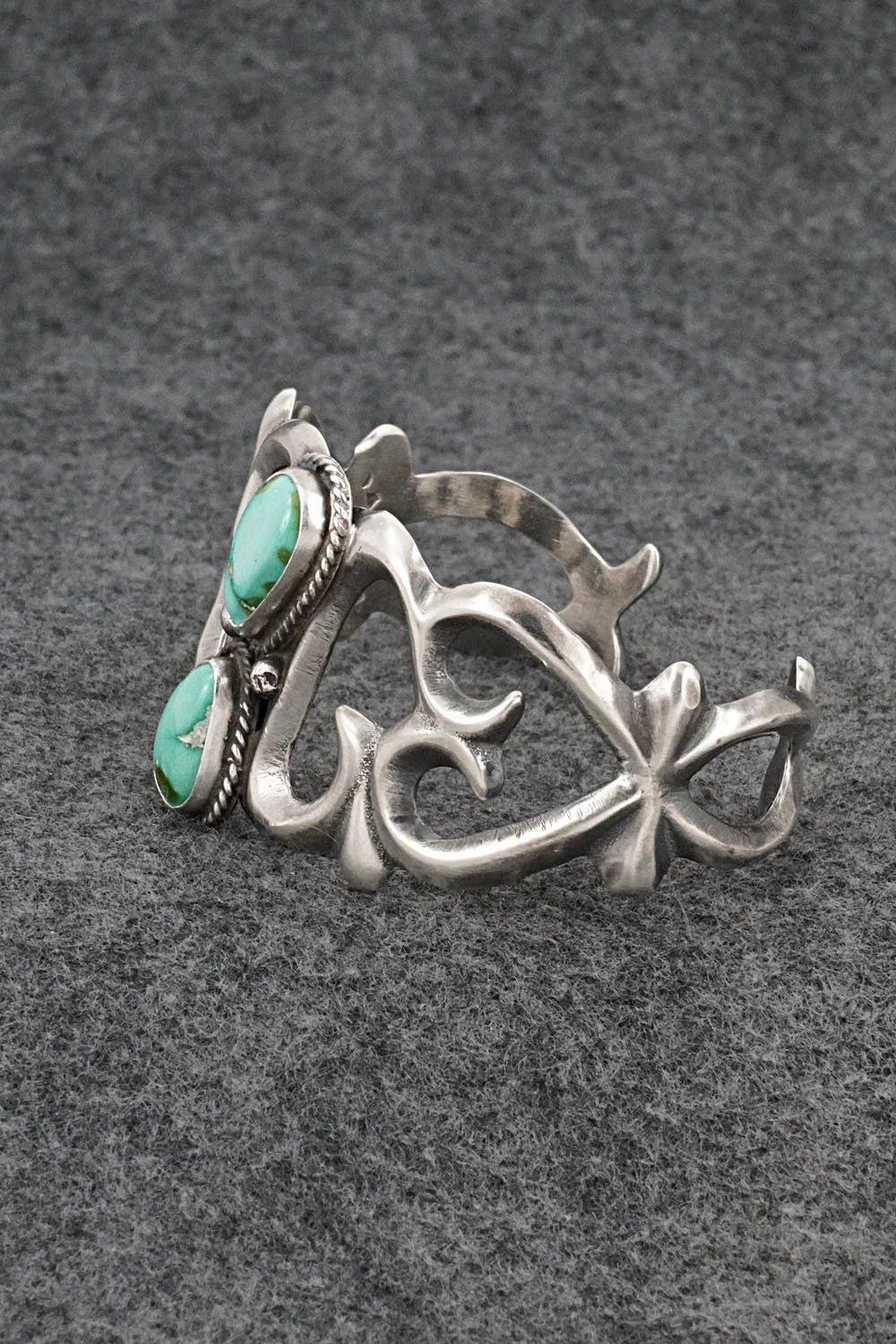 Turquoise & Sterling Silver Bracelet - Eugene Gruber