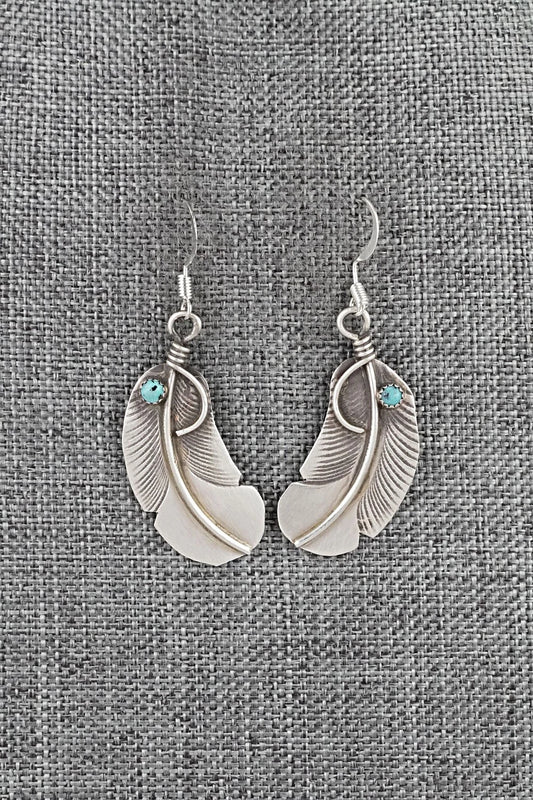 Turquoise & Sterling Silver Earrings - Chris Charlie