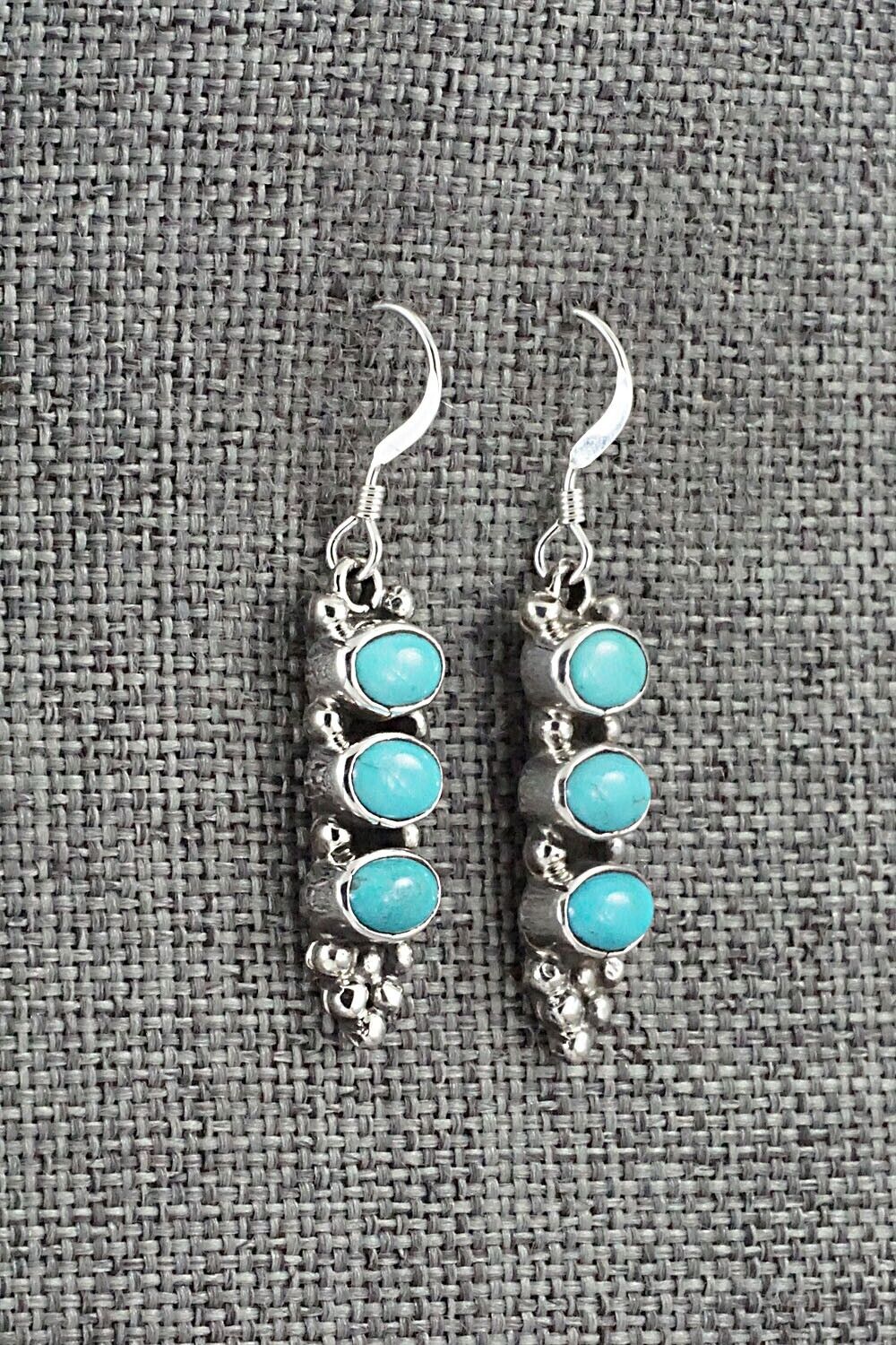 Turquoise & Sterling Silver Earrings - Gary Shorty