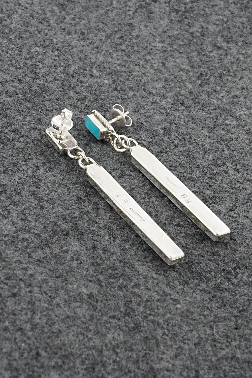 Turquoise & Sterling Silver Earrings - Ricky Booqua