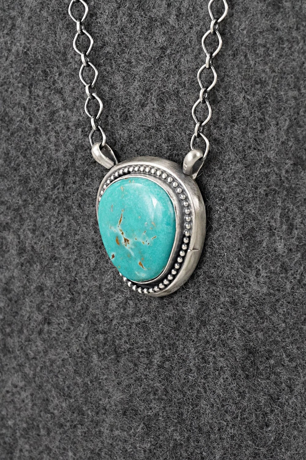 Turquoise & Sterling Silver Necklace - Darrin Livingston