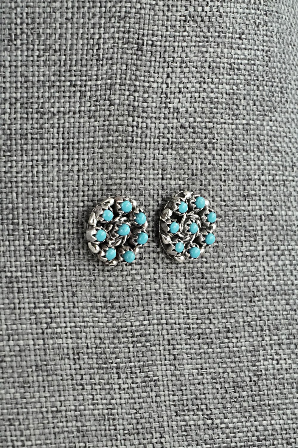 Turquoise & Sterling Silver Earrings - Randy Hooee