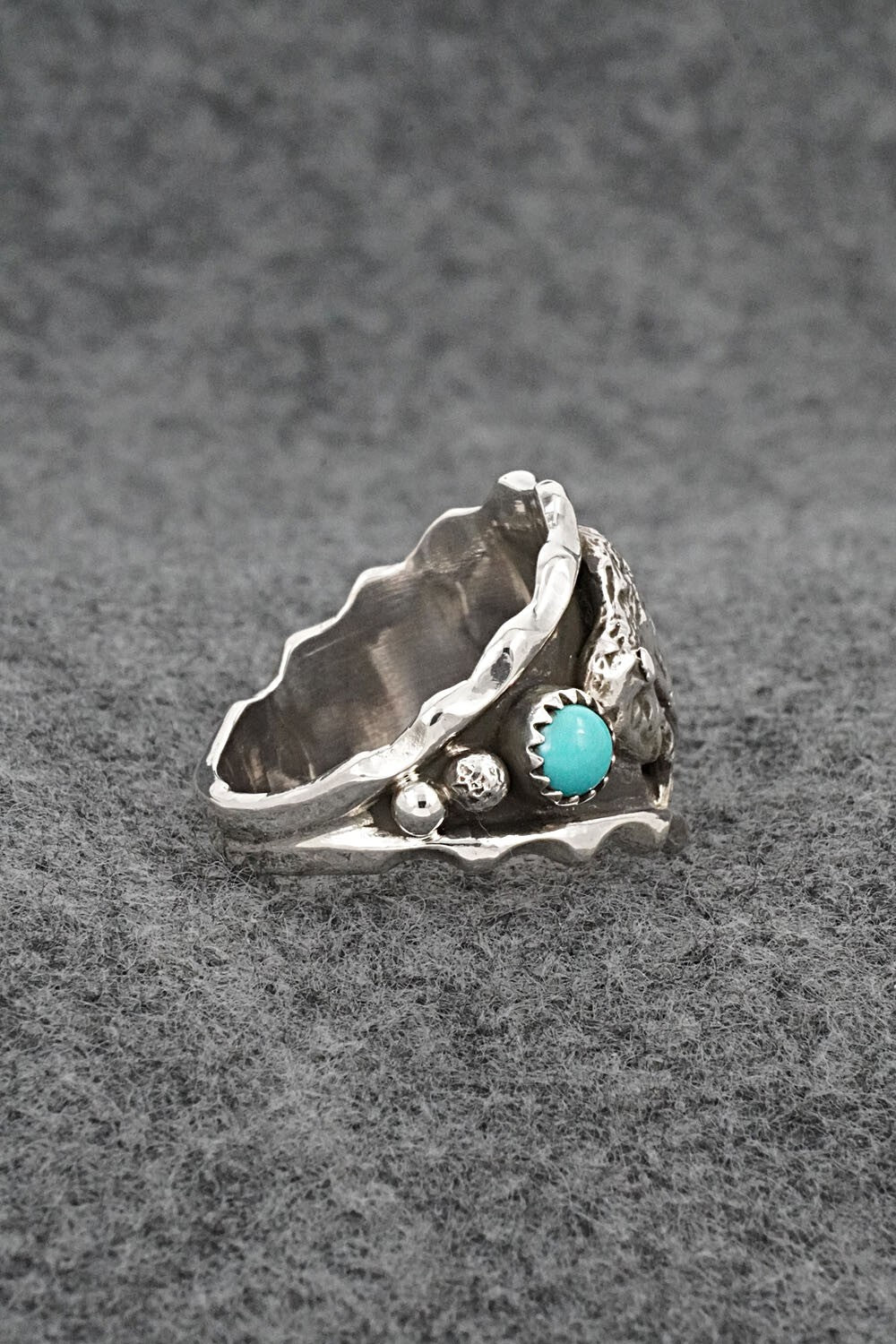 Turquoise & Sterling Silver Ring - Genevieve Francisco - Size 11