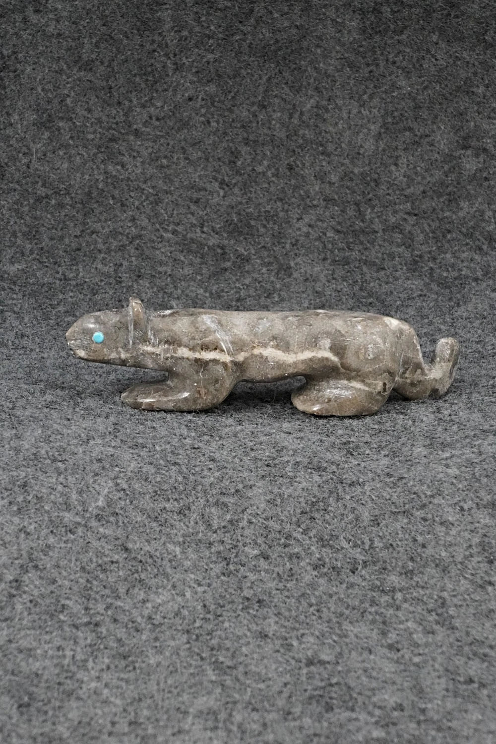 Mountain Lion Zuni Fetish Carving - Ronnie Lunasee
