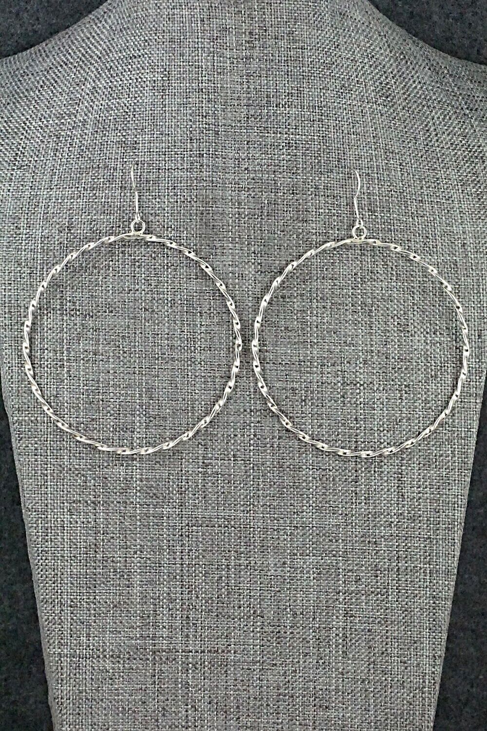 Sterling Silver Hoop Earrings - Nashina Tsosie