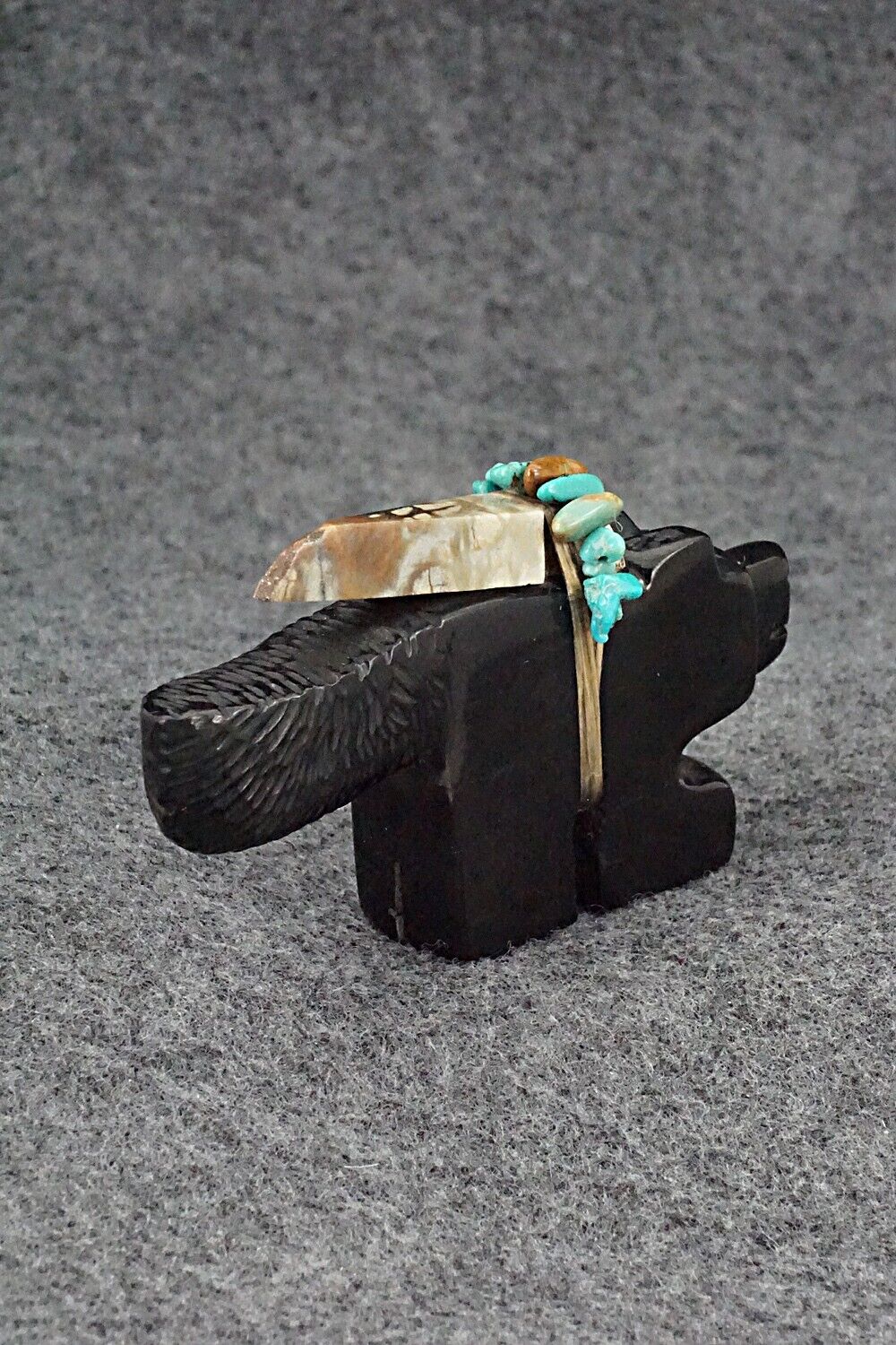 Wolf Zuni Fetish Carving - Danny Lonjose