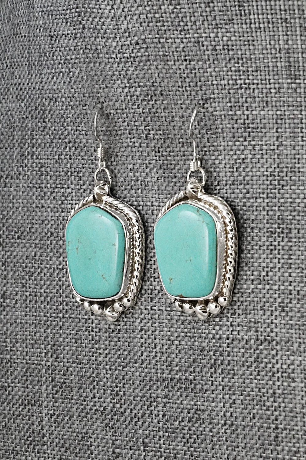 Turquoise & Sterling Silver Earrings - Rena Shelly