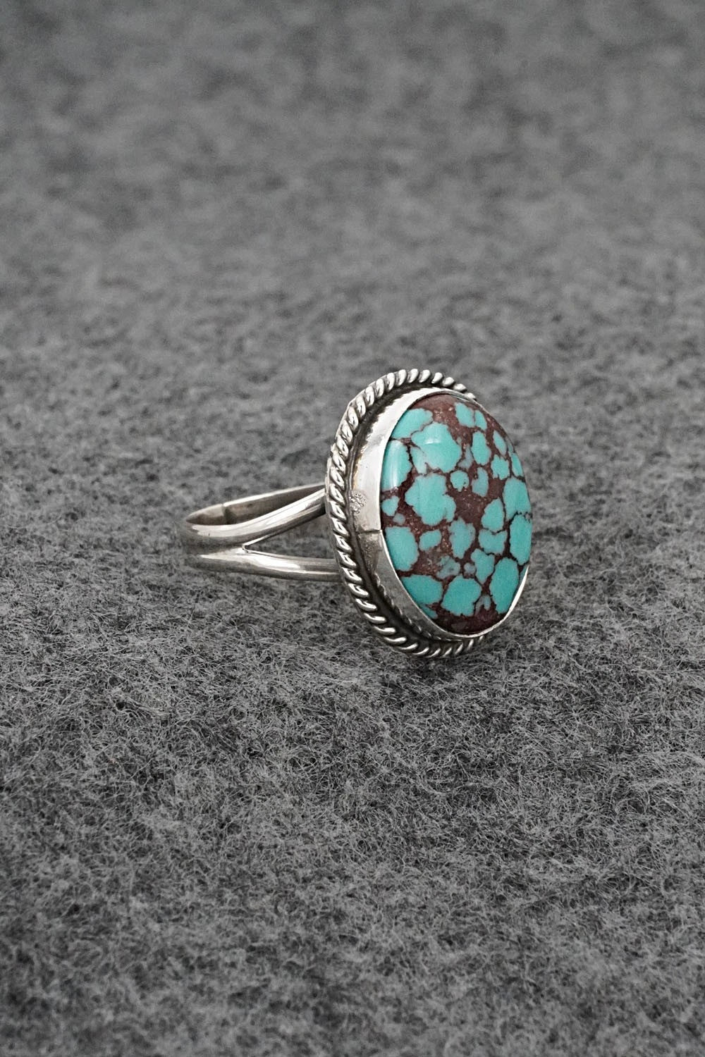 Turquoise & Sterling Silver Ring - Eugene Gruber - Size 7